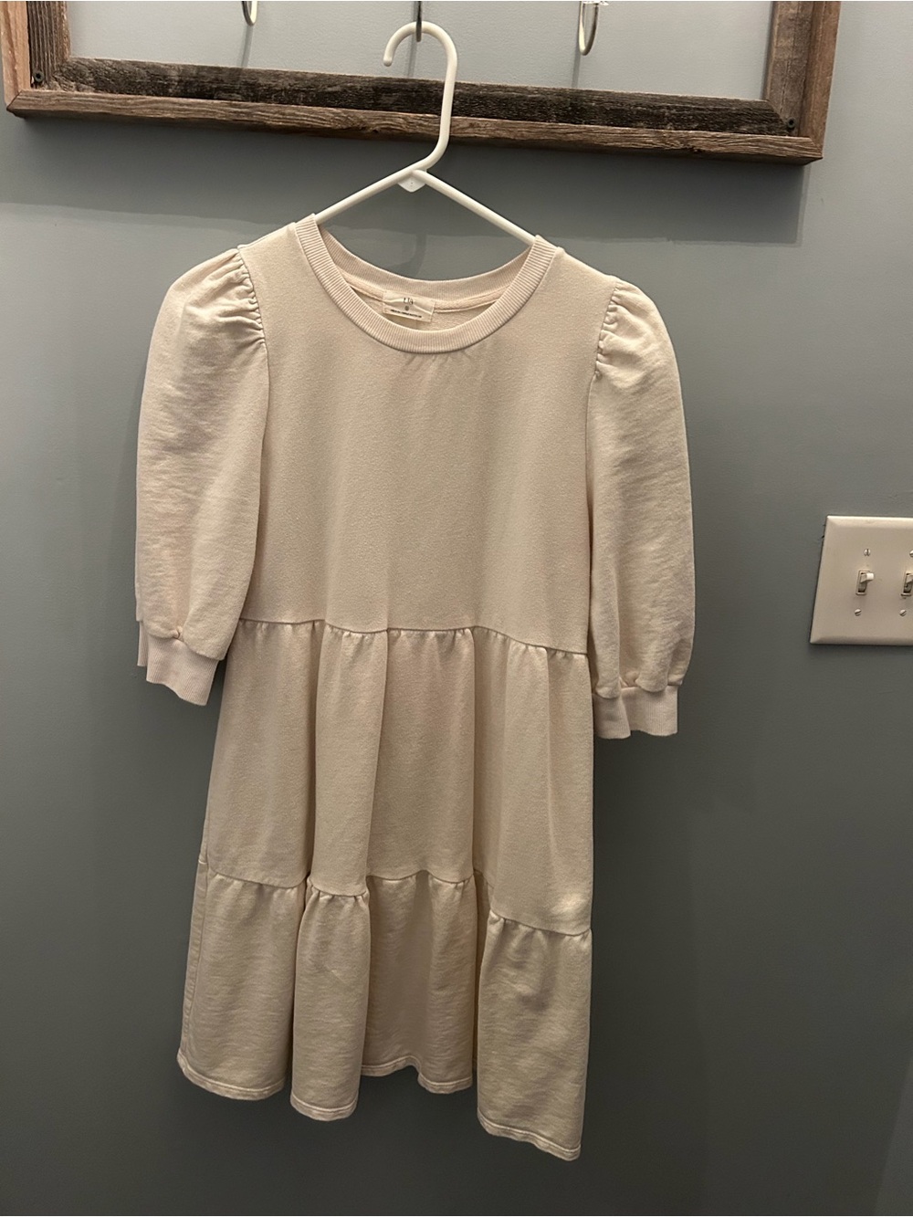 T.La Cream Tiered Puff Sleeve Knit Dress for Women size S